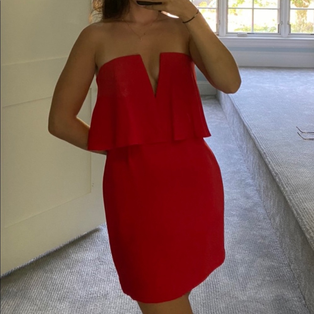 *NWT* BCBG Strapless Red Dress
